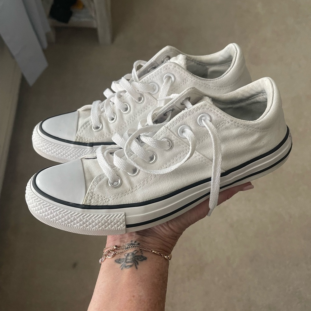 Converse White Canvas Sneakers